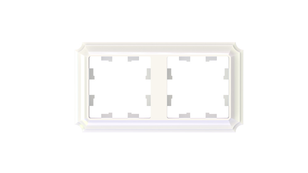 Systeme Electric AtlasDesign Antique 2-постовая РАМКА, универсальная, ЖЕМЧУГ