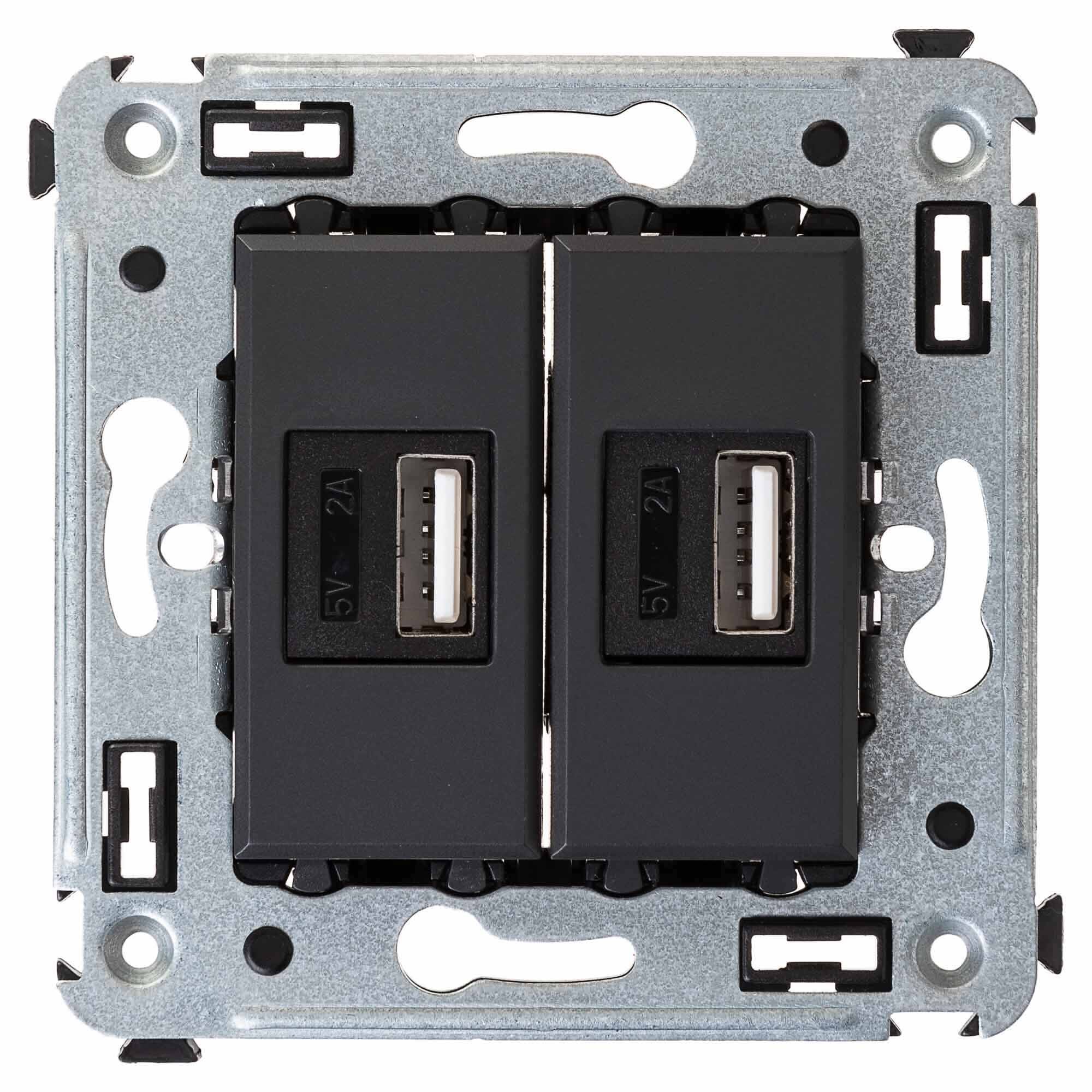 DKC Avanti Черный матовый Зарядное устройство USB