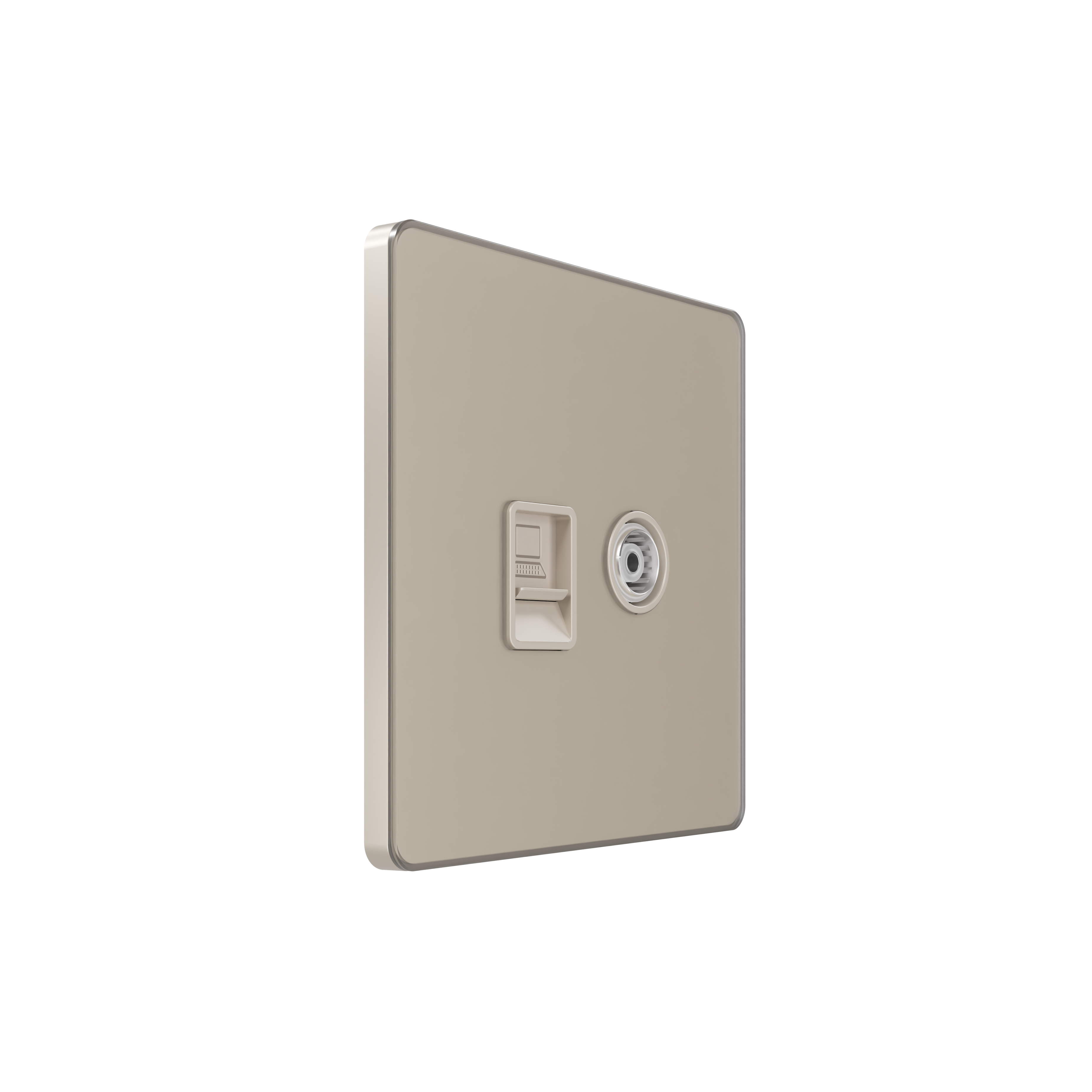 Systeme Electric Systeme Infinity Песчаный берег Розетка информационная TV/FM и RJ-45 кат.5е