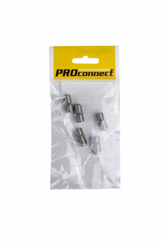 PROconnect Переходник антенный, (гнездо F - гнездо F), бочка, (5шт.) (пакет)
