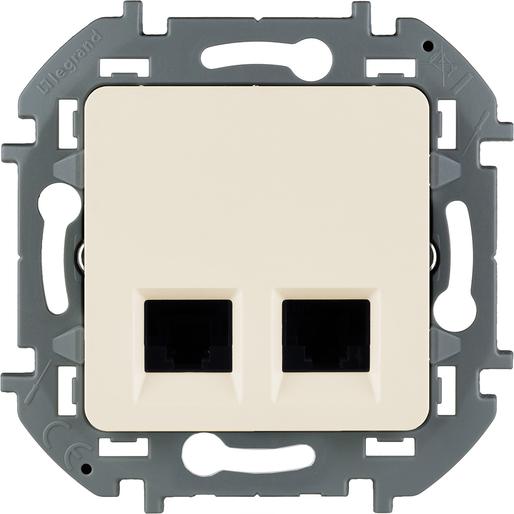 Legrand INSPIRIA Слоновая кость Двойная розетка RJ 45 - категория 6 - UTP