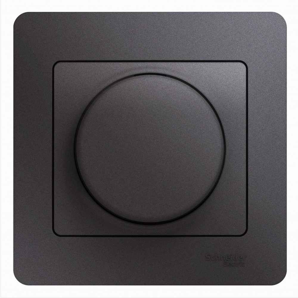 SE Glossa Графит Светорегулятор (диммер) поворотный, 300Вт (в сборе)