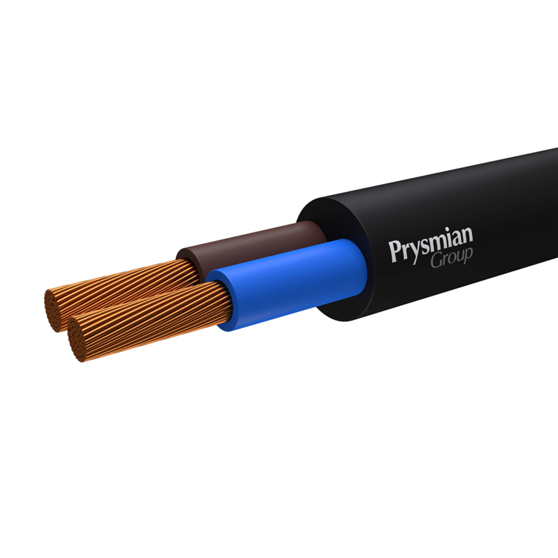 Провод ПВС 2х1,5 ГОСТ (Prysmian,черный)