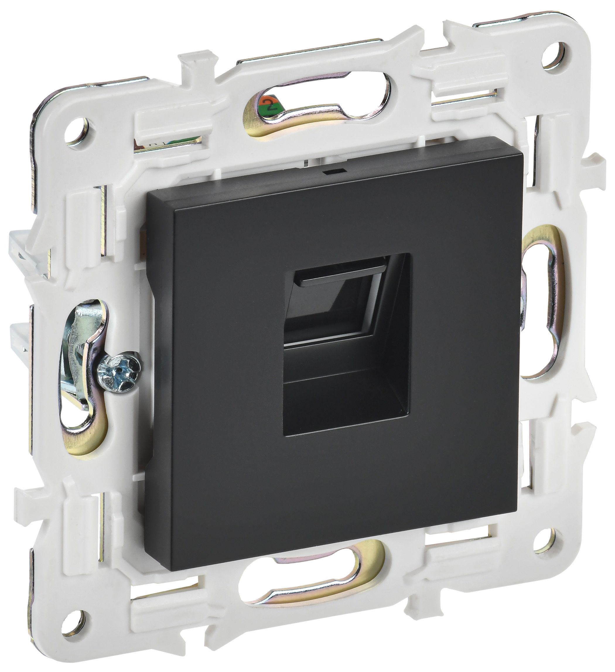 IEK SKANDY Черный Розетка компьютерная RJ45 кат.6 SK-K02Bl