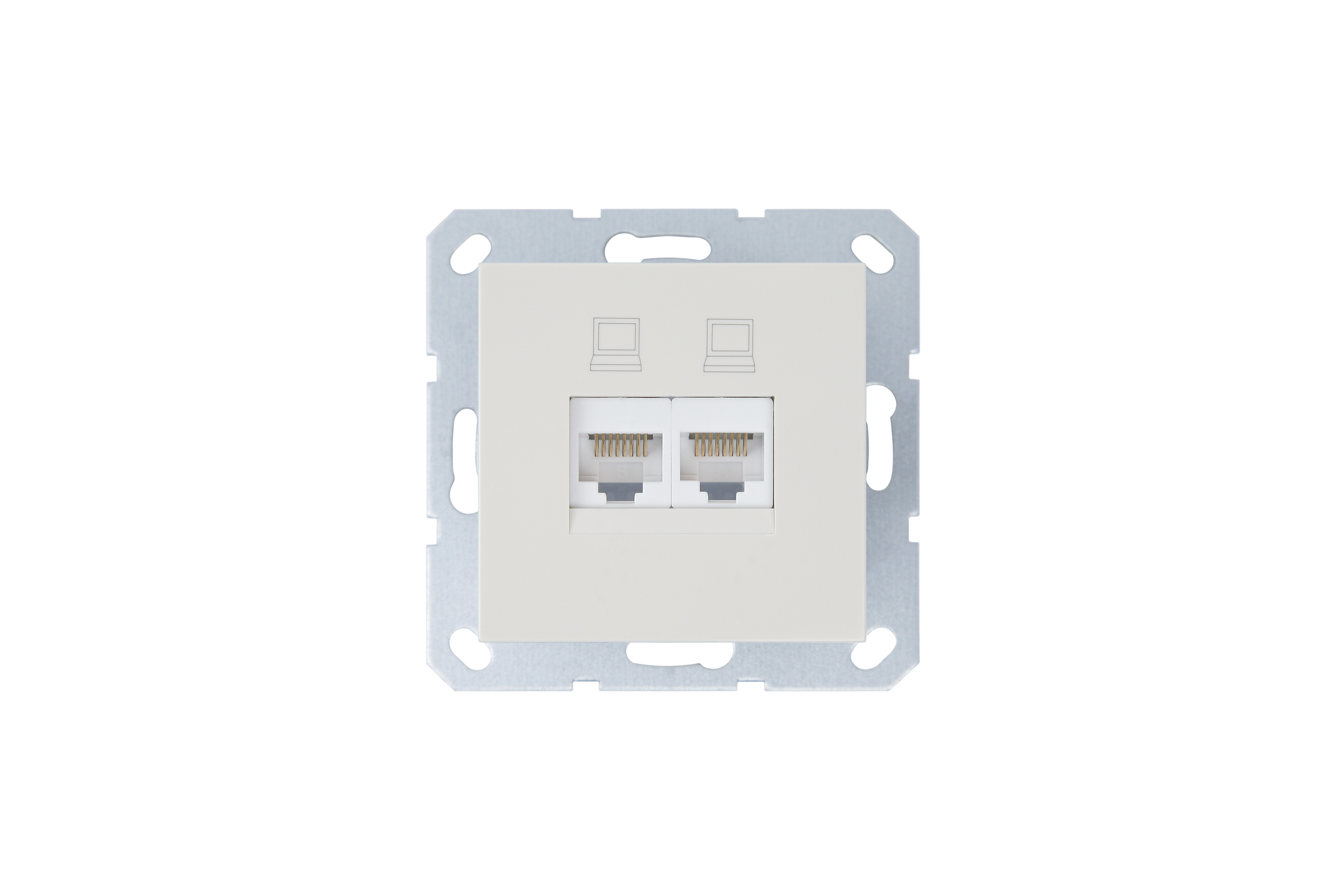 Jasmart G Слоновая кость Рзетка RJ45 2-ая, 6 категория
