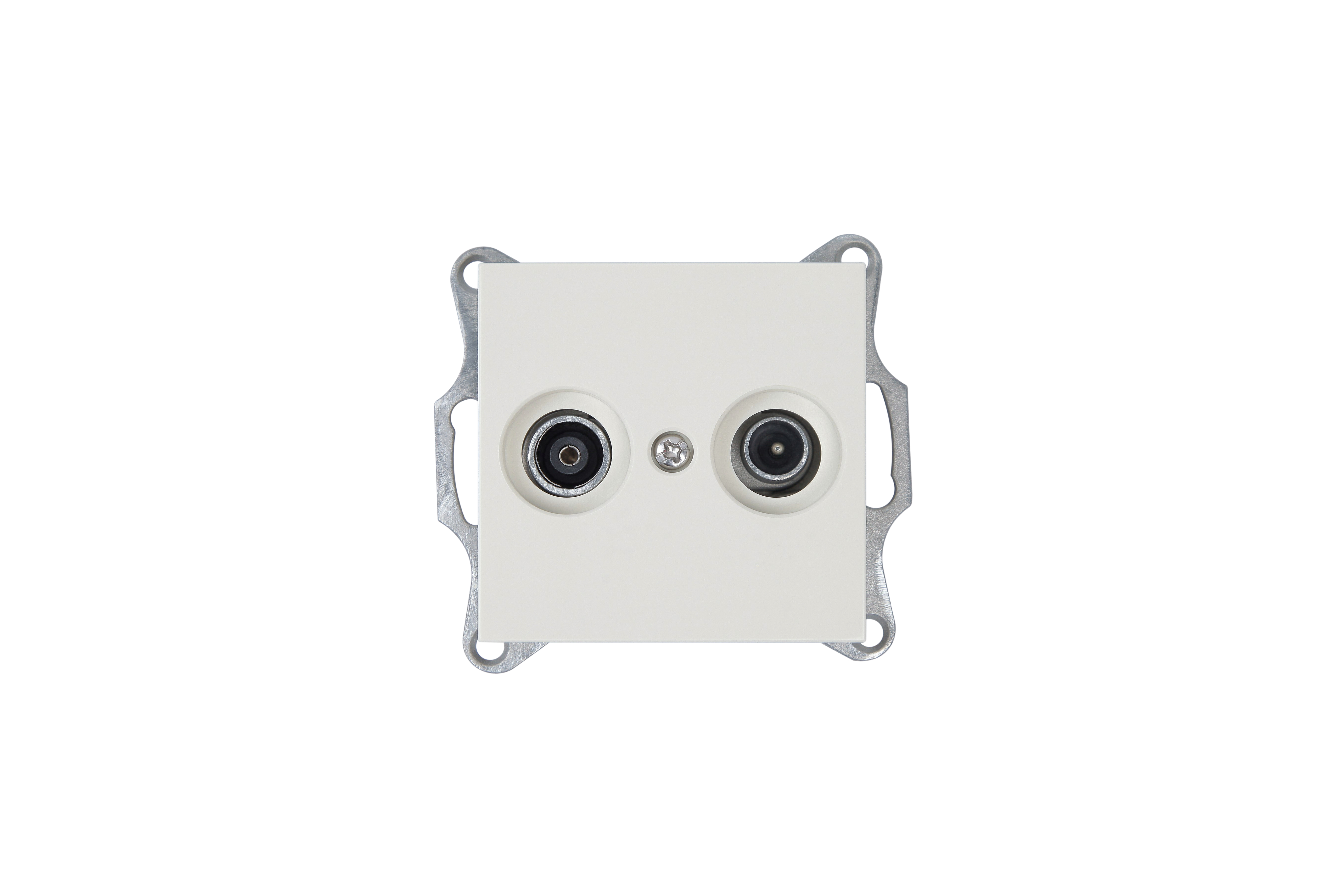Jasmart G Слоновая кость Розетка TV+FM Φ9.5mm проходная