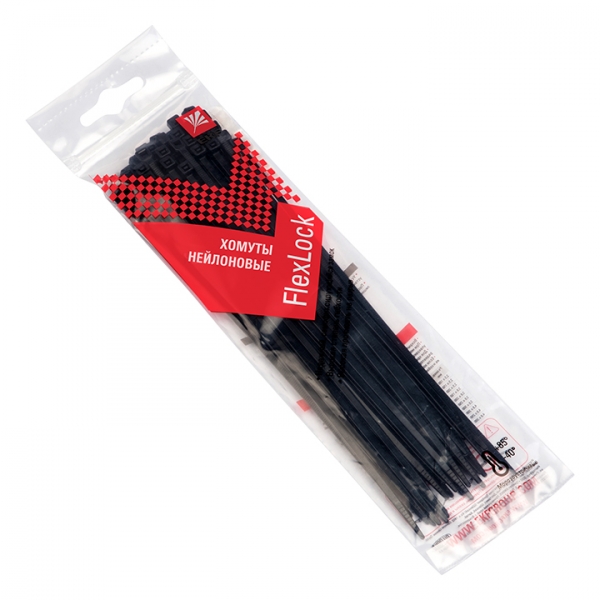 EKF PROxima Хомут P6.6 стандартный (ч), 3.6x250 (50шт) FlexLock