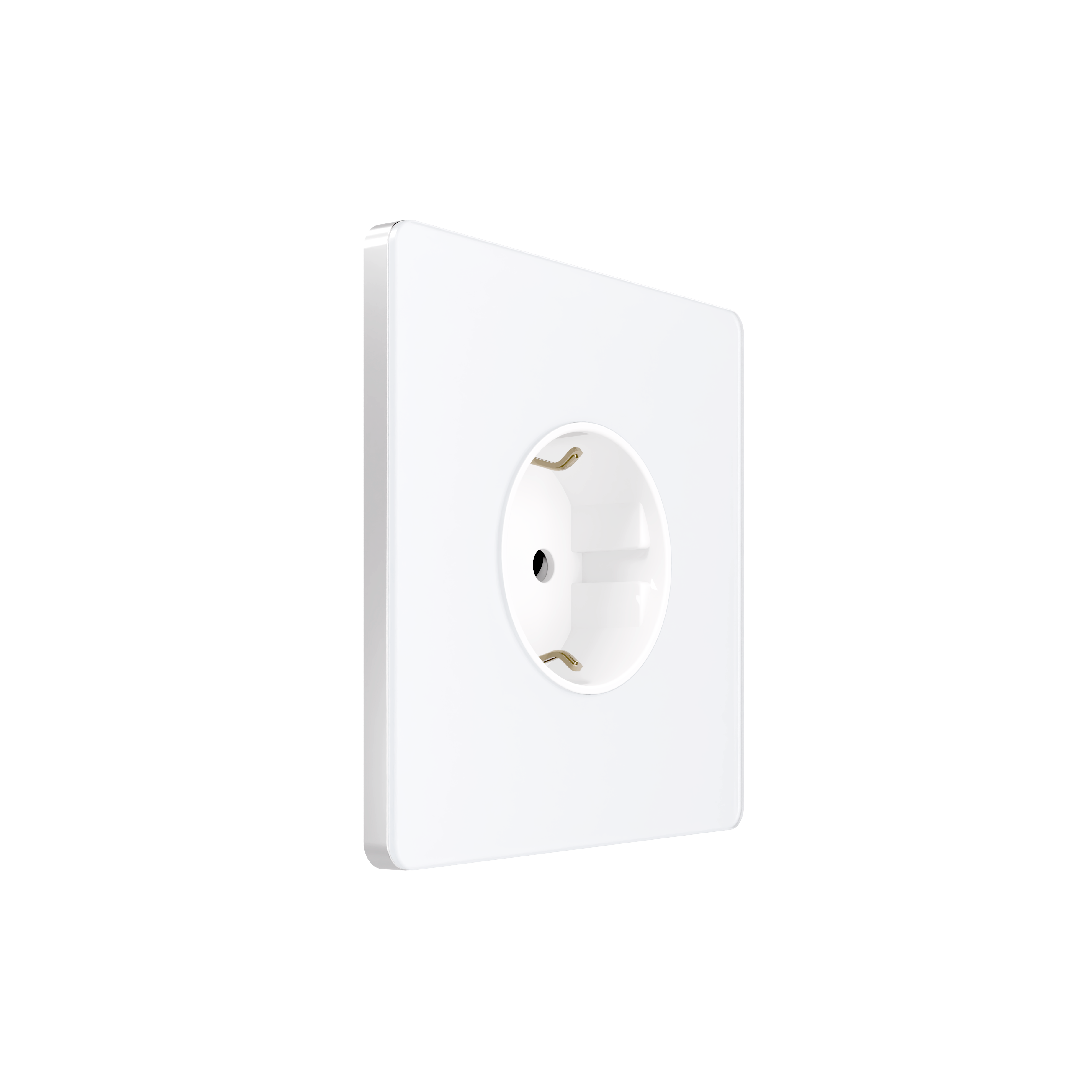 Systeme Electric Systeme Infinity Арктический лед Розетка с заземлением со шторками, 16А