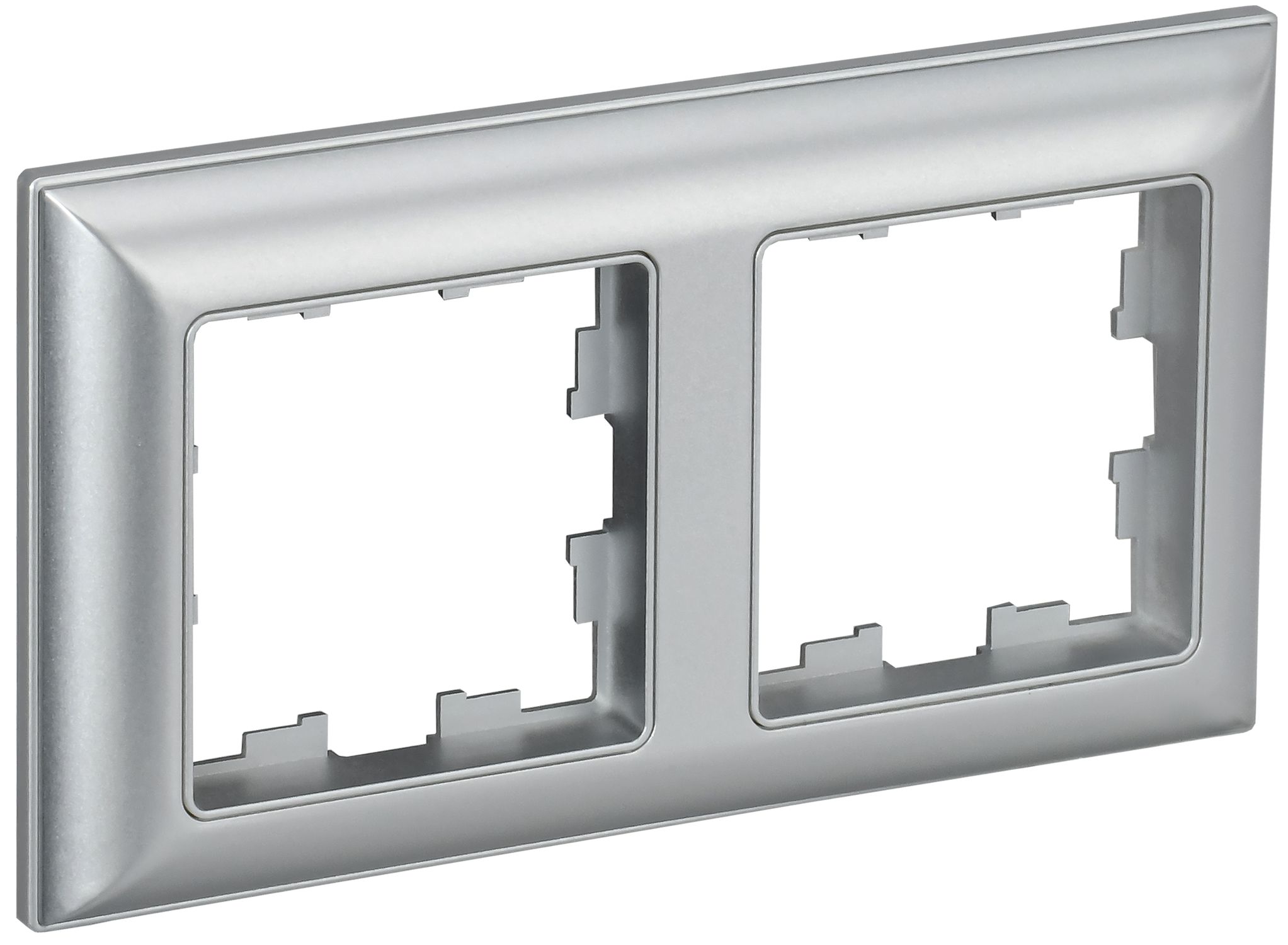 IEK BRITE DECOR Алюминий 3D-форма Рамка 2-м РУ-2-Бр