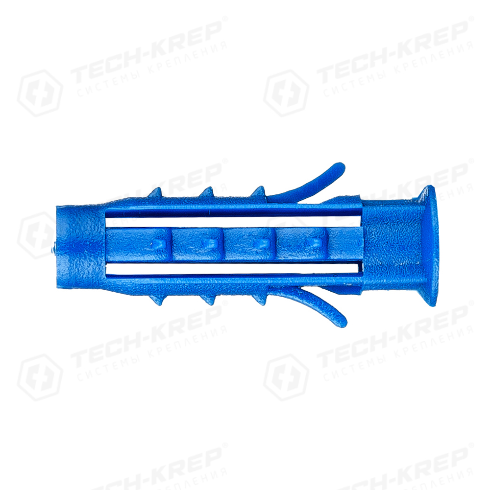 Tech-Krep Дюбель распорный Чапай 6х25 шипы+усы (синие) (1000 шт) - пакет накл.