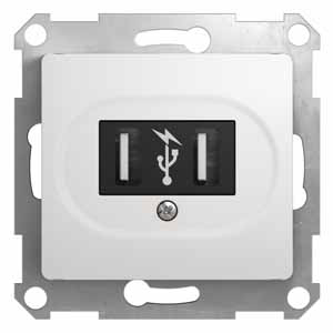 SE Glossa Бел Розетка USB