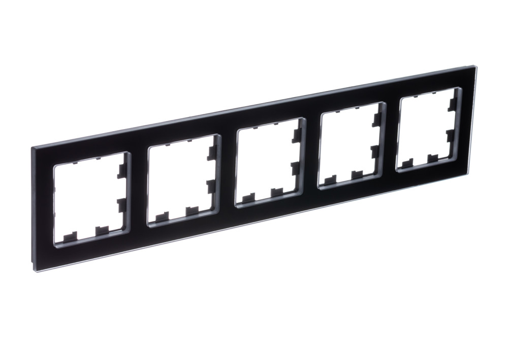 Systeme Electric AtlasDesign Nature Натуральное стекло Черный Рамка 5-ая
