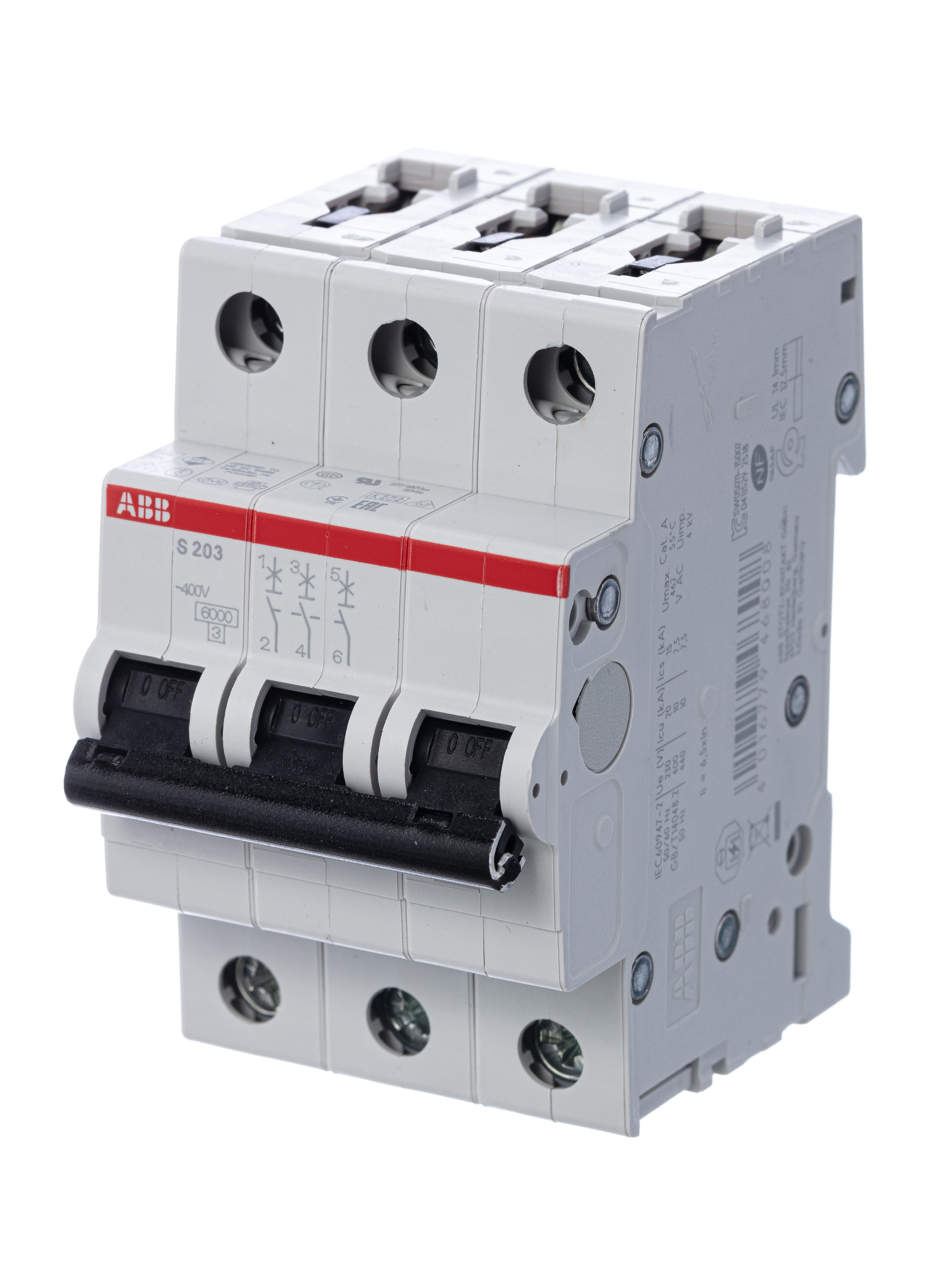 ABB S203 C6 Выключатель автоматический 3-полюсной