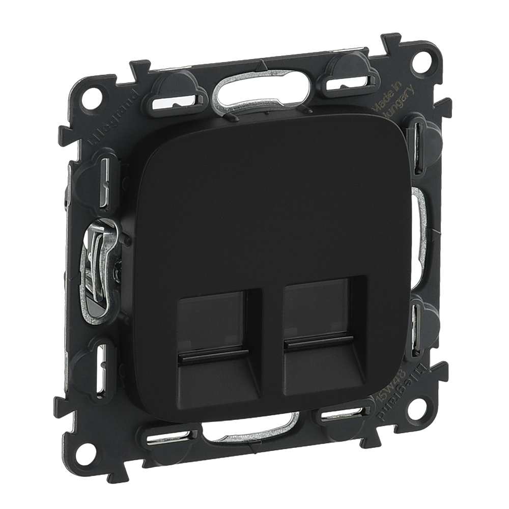 Legrand Valena ALLURE DIY Антрацит Розетка комп(RJ45) 2-ая 6 кат UTP