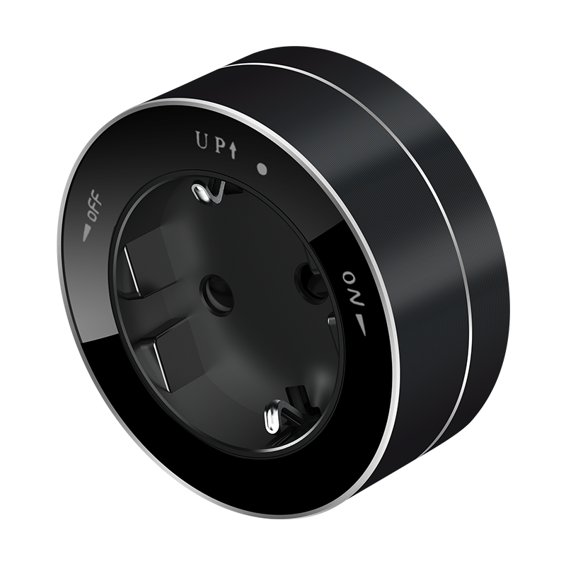Systeme Electric MultiTrack Антрацит Розетка 2К+З круглая 16А/250В
