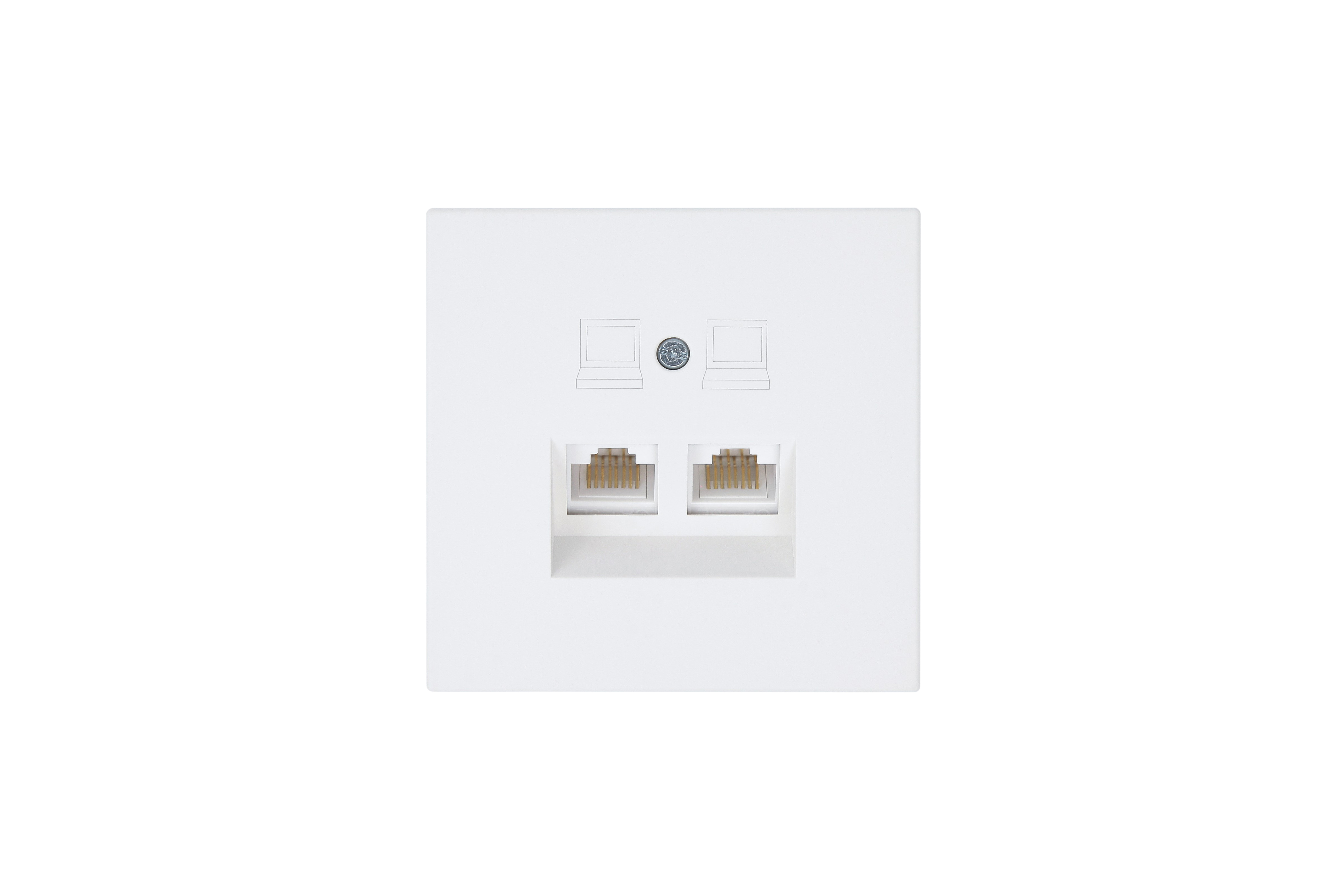 Jasmart FD Матовый белый (soft touch) Розетка RJ45 2-ая