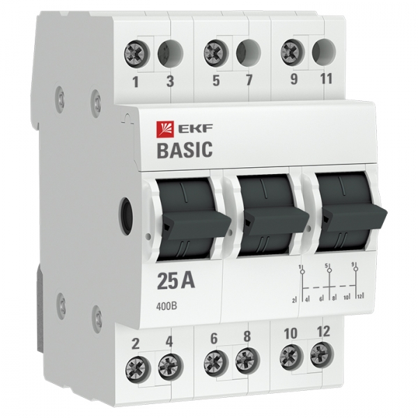 EKF Basic Трехпозиционный переключатель 3P 25А