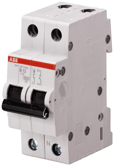 ABB Выключатель автоматический 1P+N SH201 B 6 NA