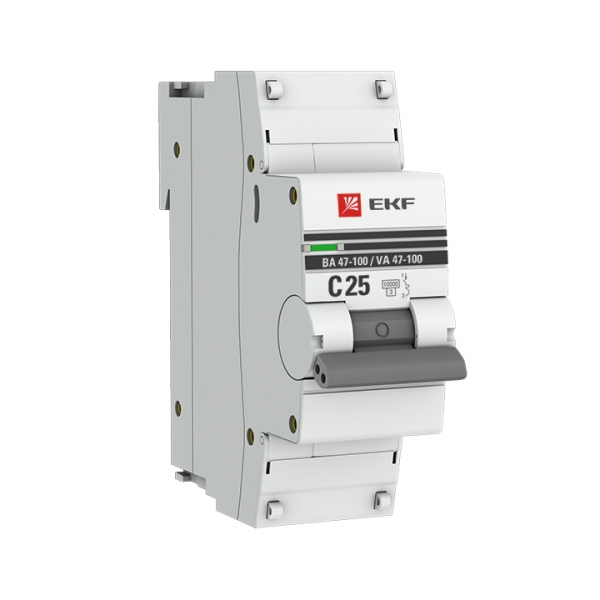 EKF PROxima ВА 47-100 Автоматический выключатель  (С) 1P 25А 10kA