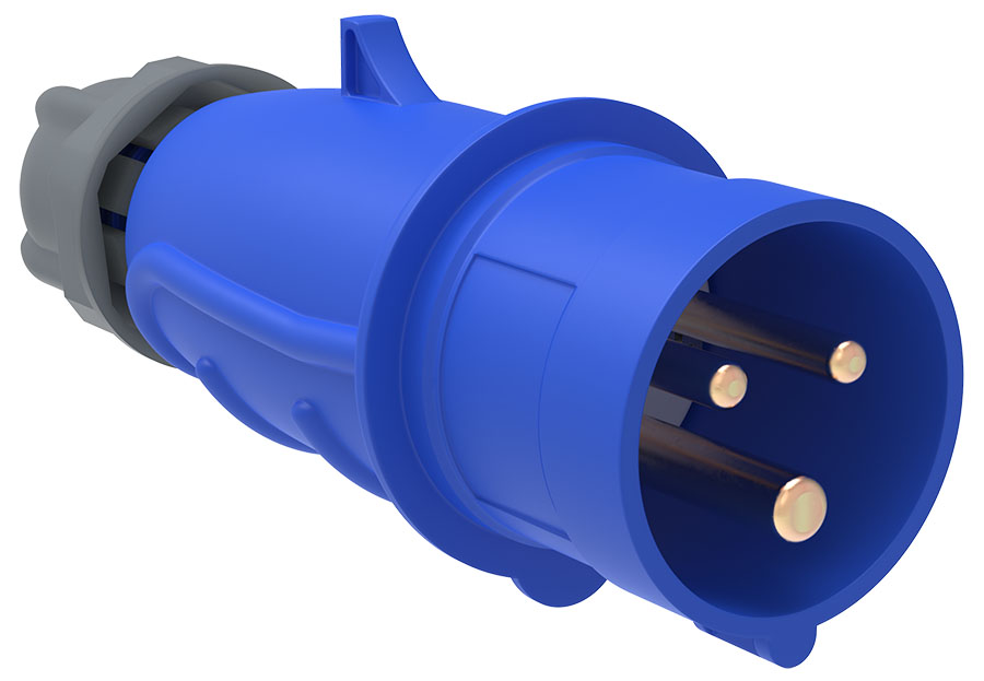 IEK Вилка переносная ССИ-023 32А-6ч/200-250В 2Р+РЕ IP44 MAGNUM