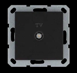 Jasmart G Антрацит Розетка TV проходная