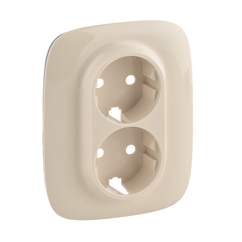 Legrand Valena ALLURE Сл.кость Накладка розетки с/з 2-ной