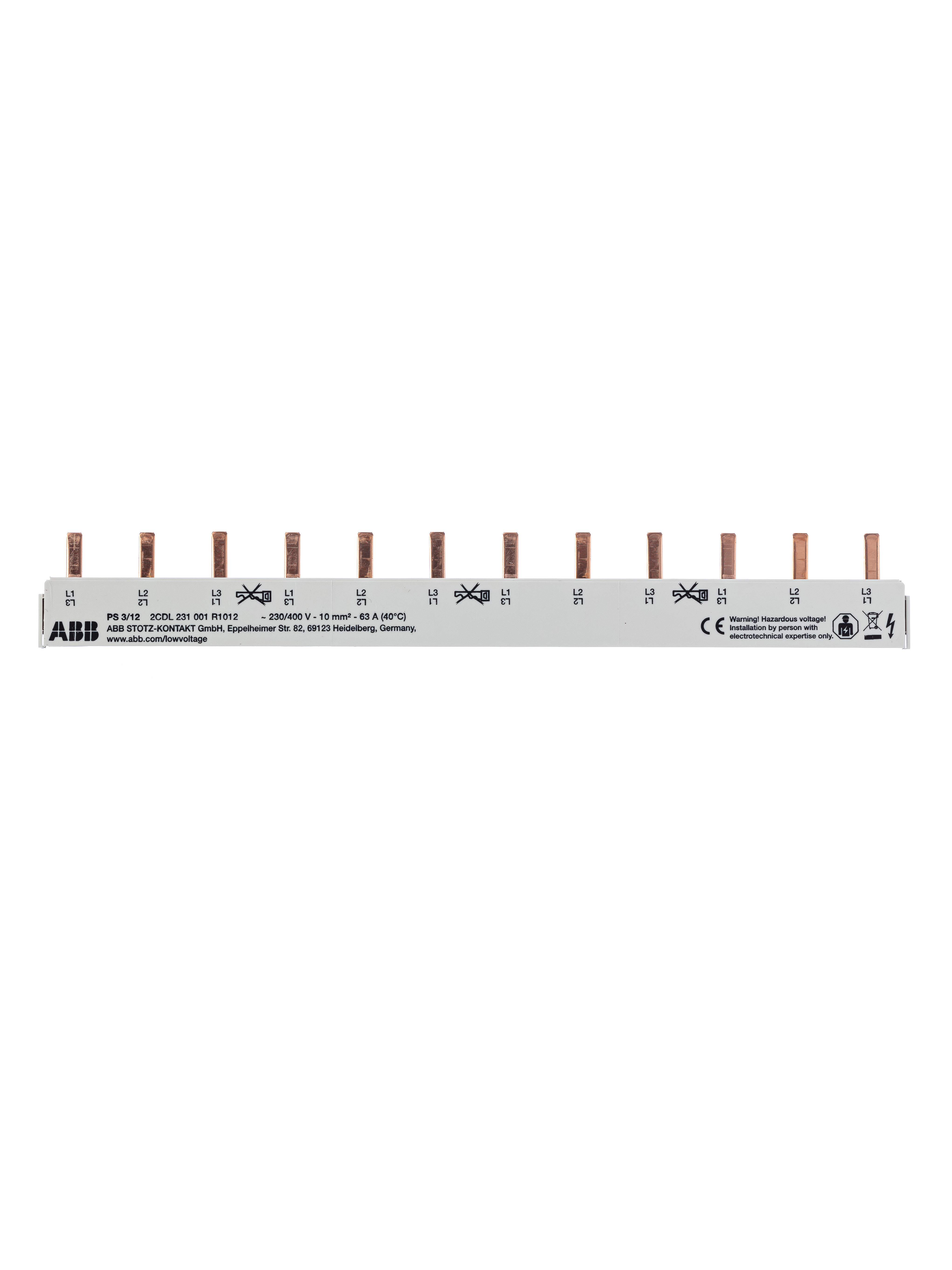 ABB PS3/12 Разводка шинная 3Р на 12М 63 А