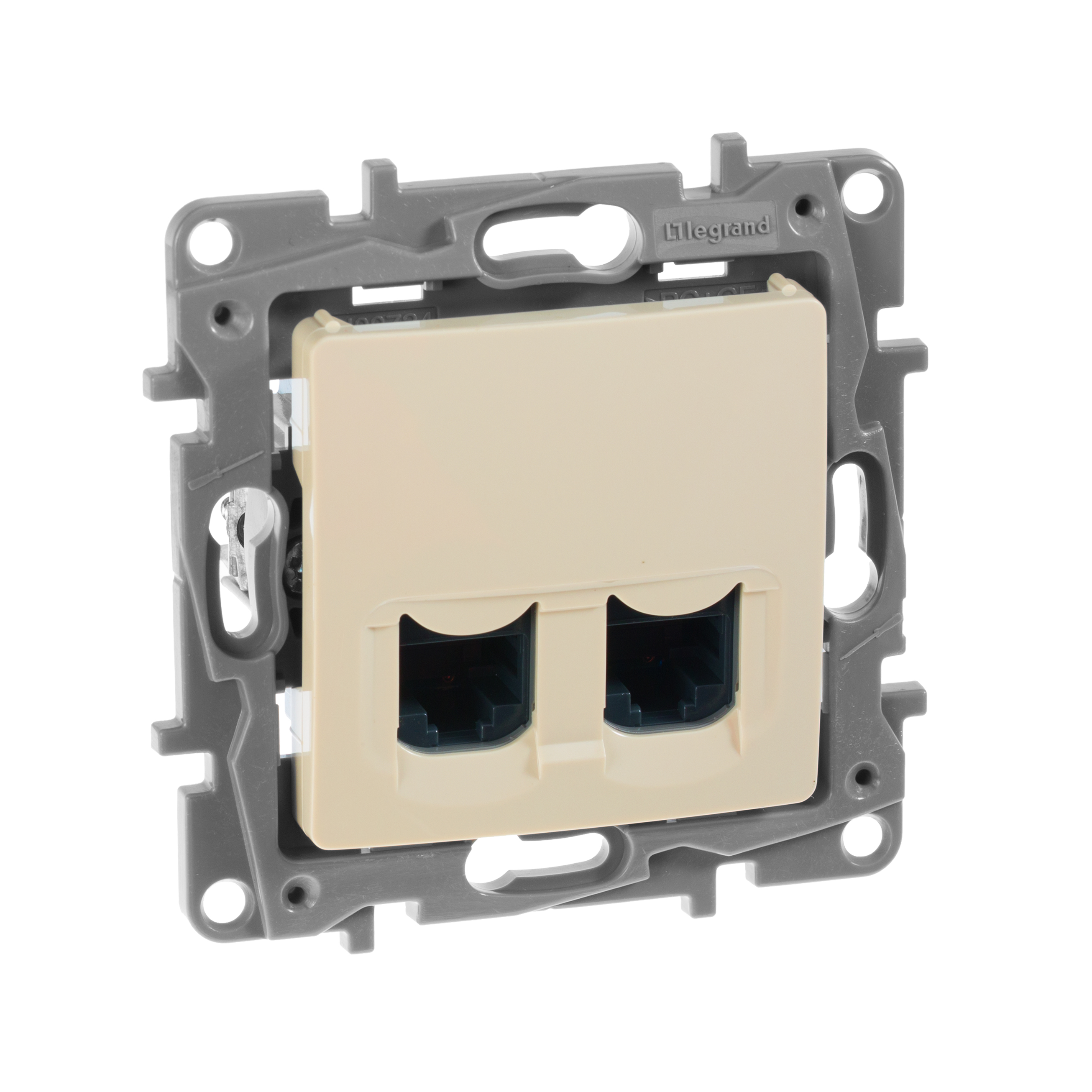 Legrand Etika Слоновая кость Розетка компьютерная 2-ая RJ45, категория 6 UTP