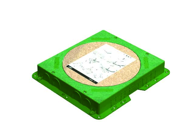 Simon Connect Коробка для монтажа в бетон люков SF300-1, KF300-1, 52050203-035, h - 54-89,5мм, 419х384мм, пл