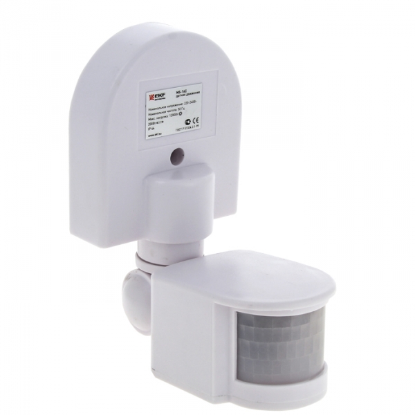 EKF PROxima ИК датчик движения наст. 1200Вт 180гр. до 12м IP44 MS-16C