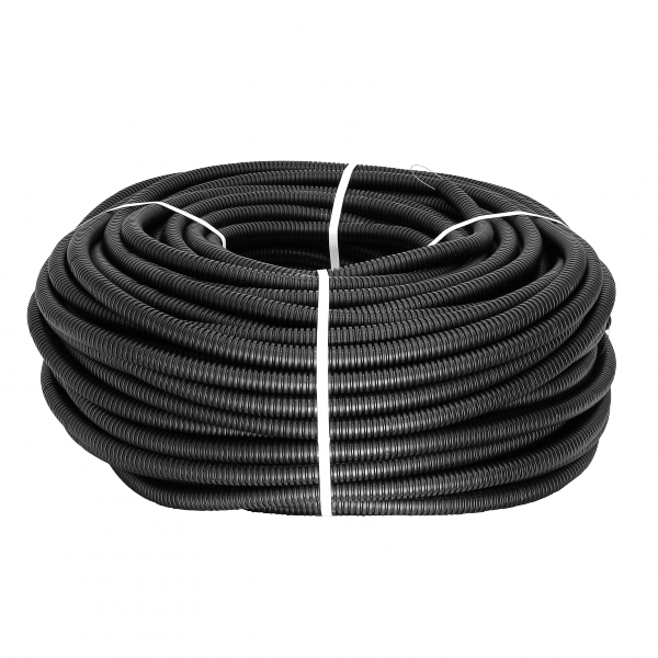 EKF PROxima Труба гофр. ПНД Plast с зондом d16мм (25м.) черная