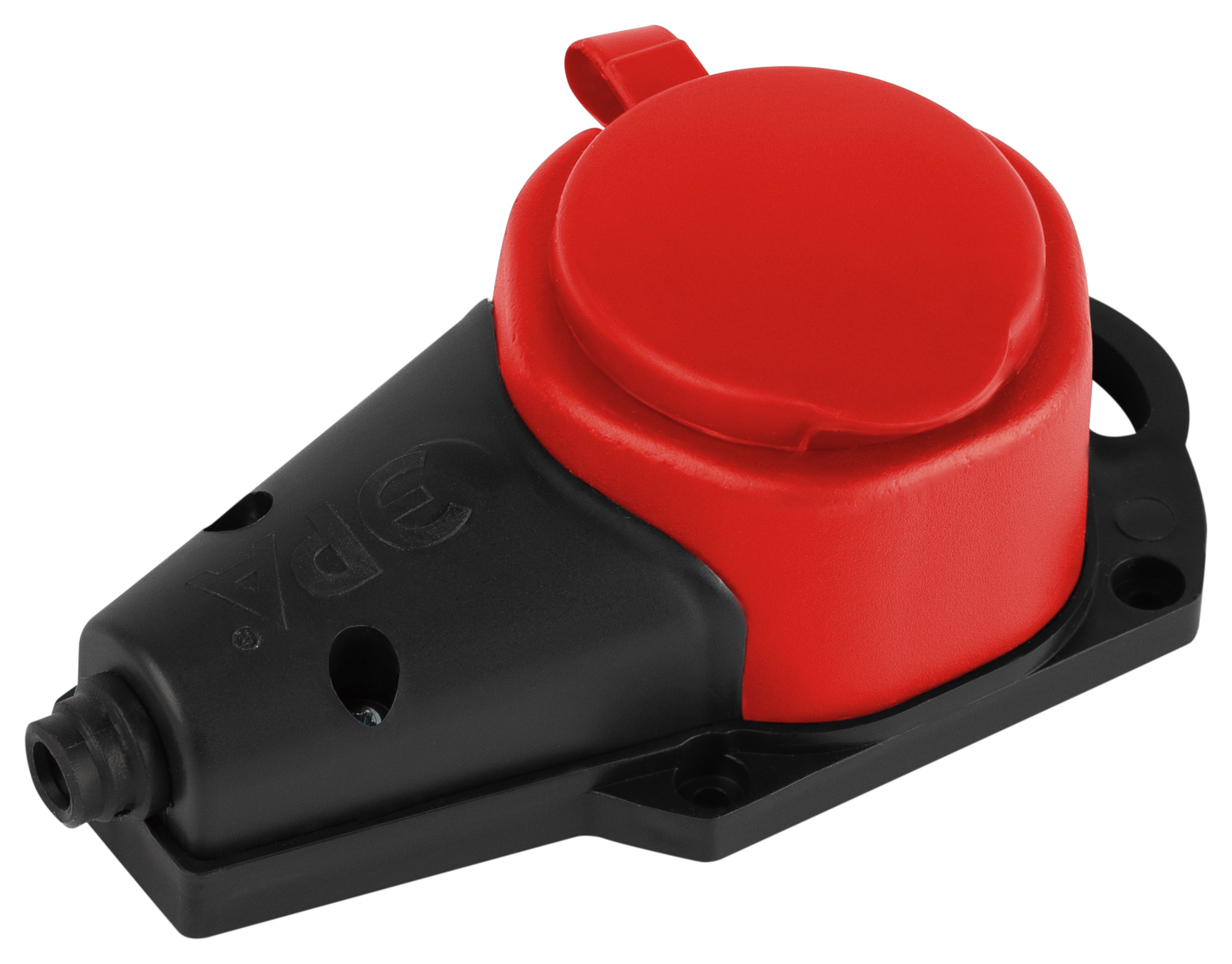 ЭРА Колодка KX-1e-RED-IP44 каучуковая с заземлением 1 розетка 16A IP44 красная