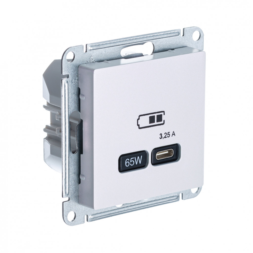 SE AtlasDesign Жемчуг USB Розетка тип-C 65W высокоскор.заряд. QC, PD, мех.