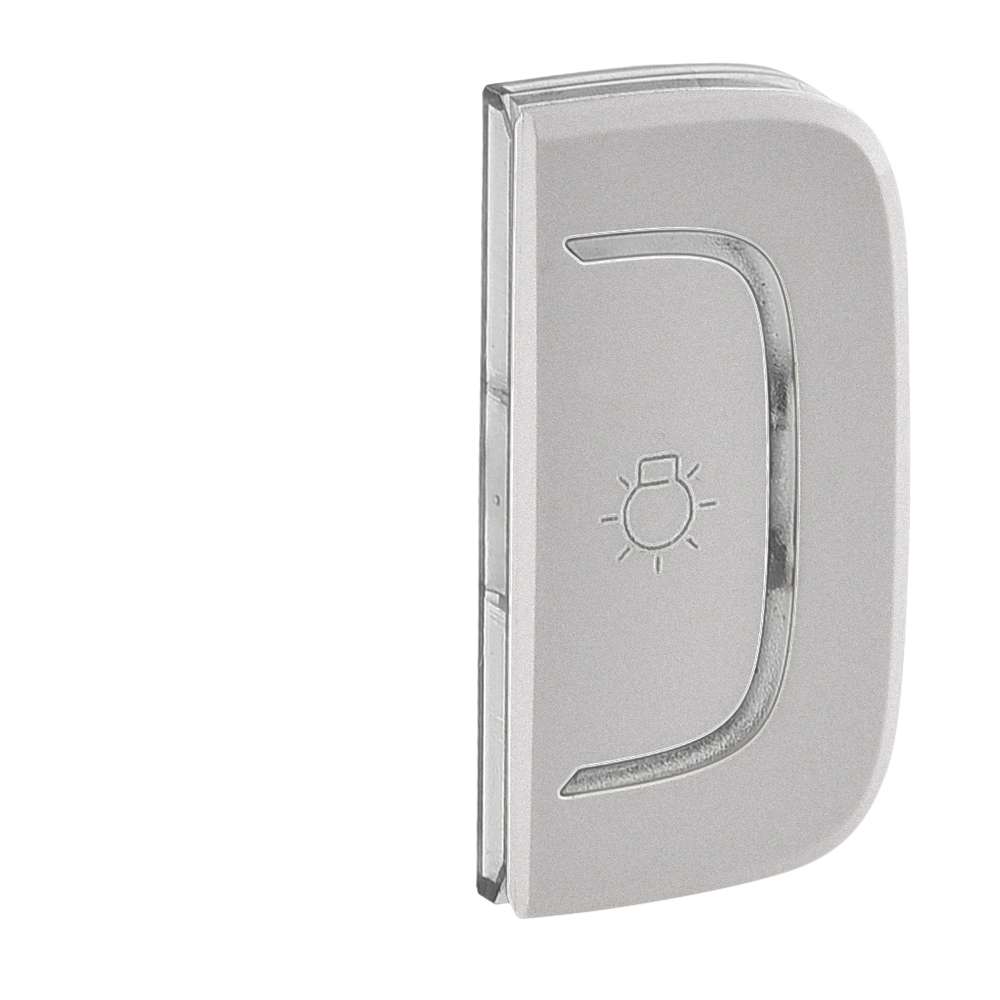 Legrand Valena ALLURE Алюм MyHome Накладка для мех. BUS/SCS с симв "Освещение" 1 мод, уст справа