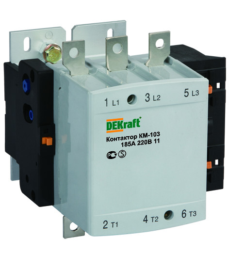 Dekraft Контактор 225А 380В АС3 1НО+1НЗ КМ-103