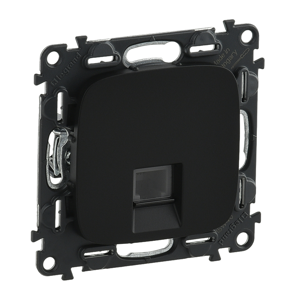 Legrand Valena ALLURE DIY Антрацит Розетка ТЛФ 1-ая (RJ11)