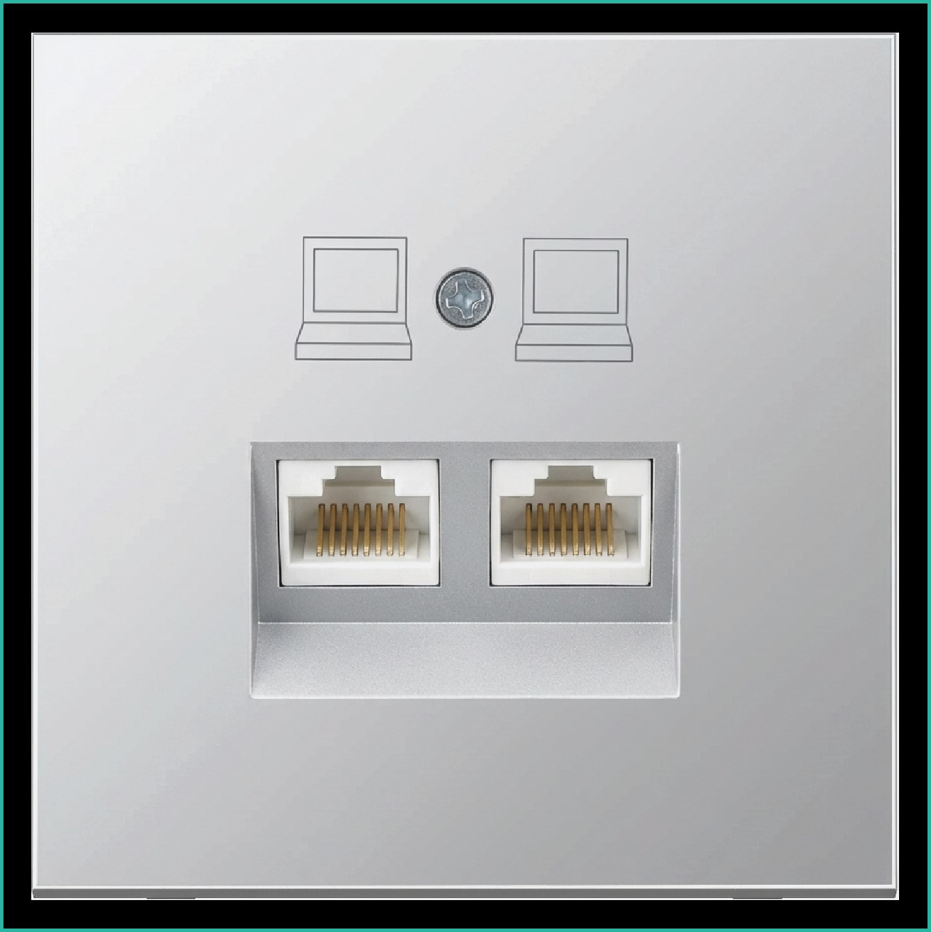 Jasmart FD Алюминий Розетка RJ45 2-ая, 6 категория