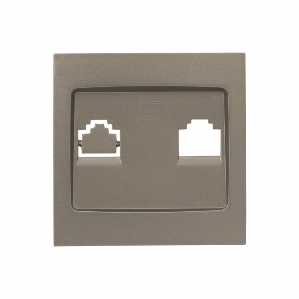 EKF PROxima Валенсия лицевая панель розетки RJ-45 1-местная кашемир