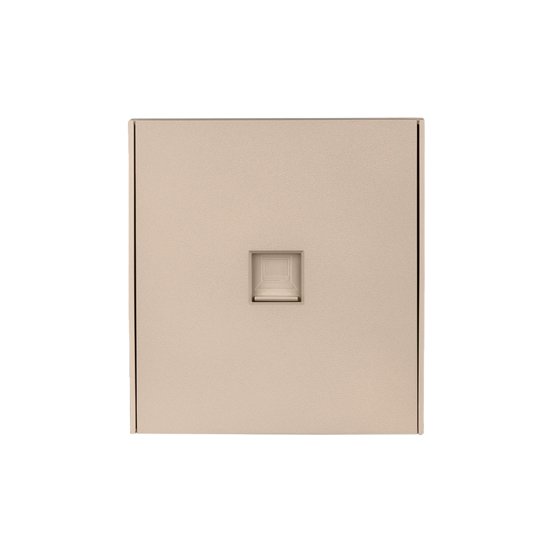 KRANZ STRONG Розетка компьютерная RJ45 кат6 с/у шелк, с 1-пост. рамкой