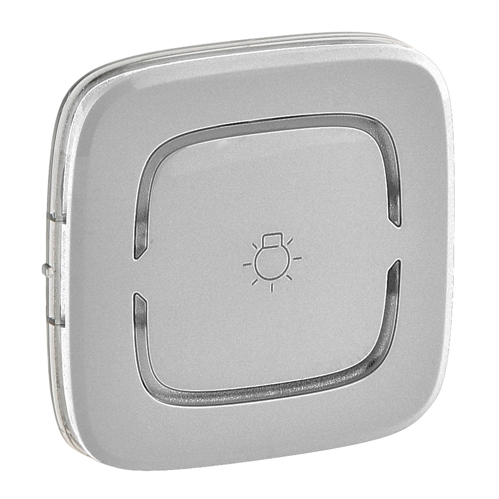 Legrand Valena ALLURE Алюм MyHome Накладка для мех. BUS/SCS с симв "Освещение", 2 мод