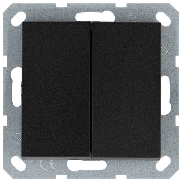 Jasmart G Антрацит Кнопка 2-кл с переключающим контактом 10A 250V~