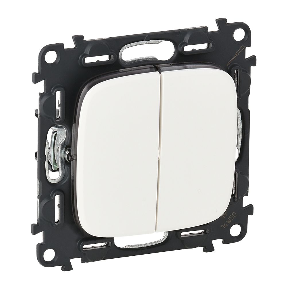 Legrand Valena ALLURE DIY Бел Выключатель 2-х клавишный 10А 250В