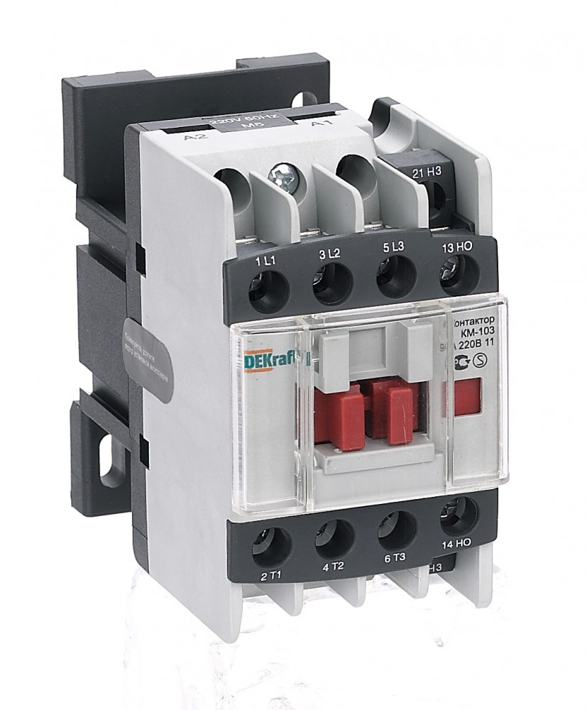 Dekraft Контактор 9А 220В АС3 1НО+1НЗ КМ-103