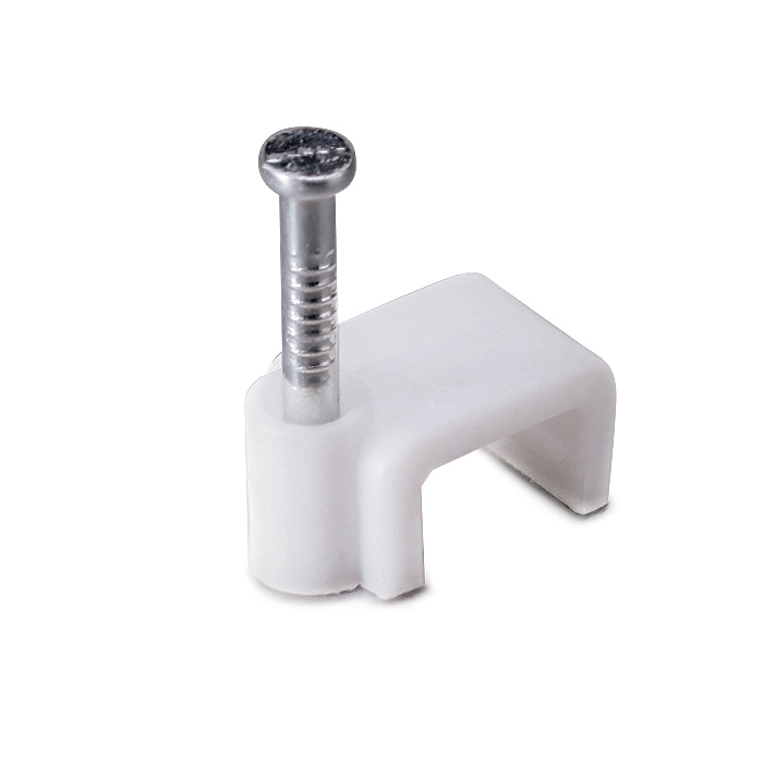 Скоба пластикова с гвоздем круглая СПП 9 (30шт.) (Fortisflex)