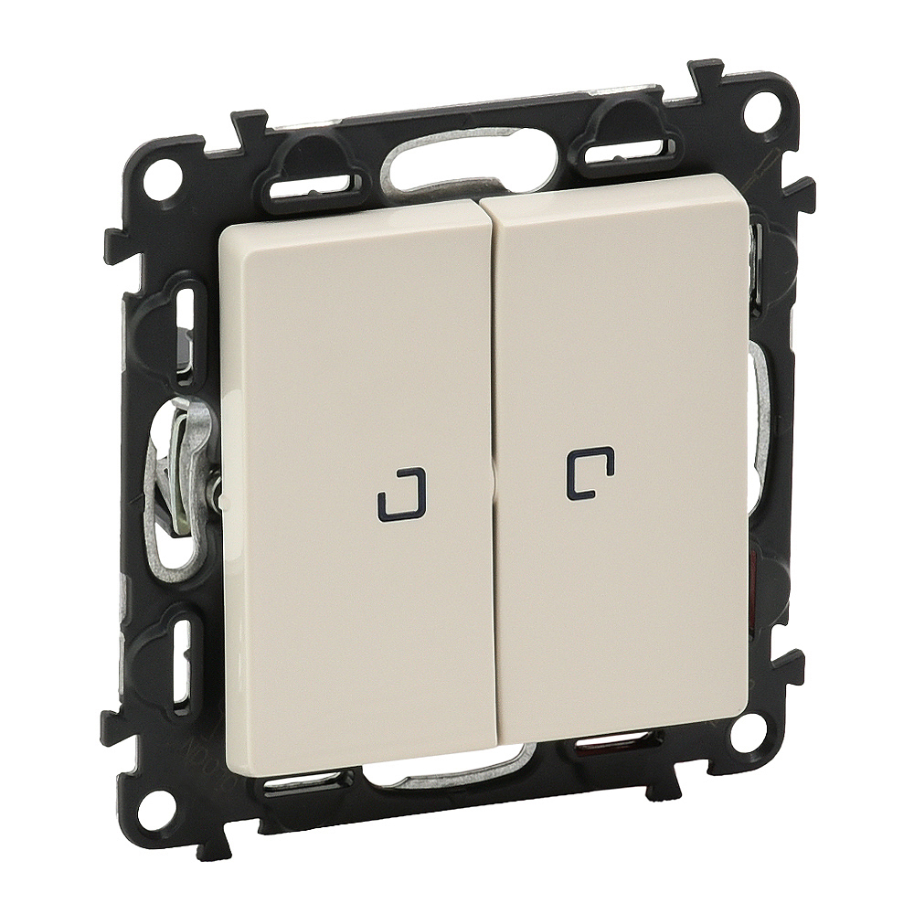 Legrand Valena LIFE DIY Сл.кость Переключатель 2-клавишный с подсветкой 10А 250В