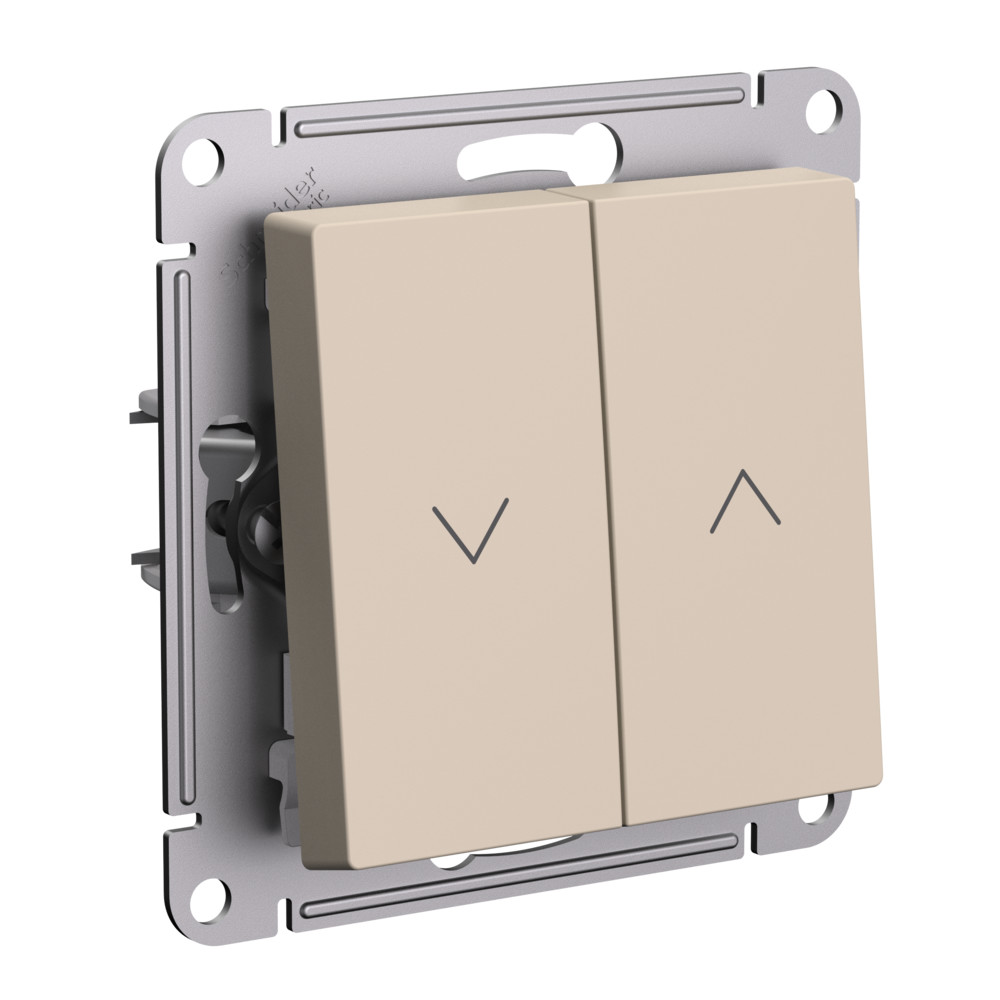 Systeme Electric AtlasDesign Песочный Выключатель 2-клавишный жалюзи, 10А, механизм