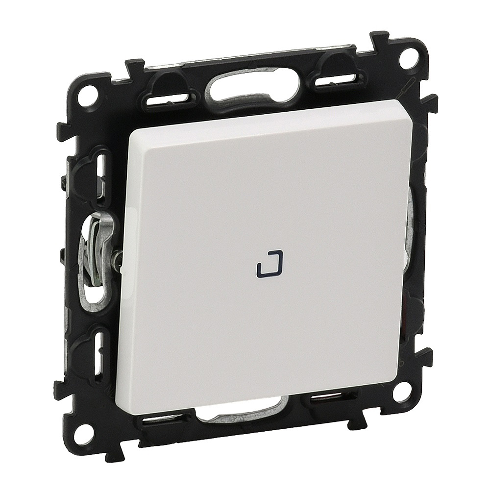 Legrand Valena LIFE DIY Бел Выключатель кнопочный 1-клавишный с подсветкой, 6А 250В