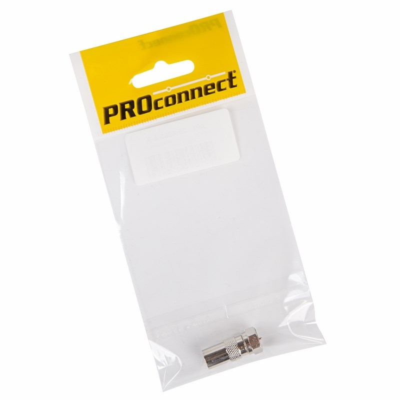 PROconnect Переходник антенный, (штекер F - штекер TV), (1шт.) (пакет)