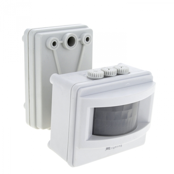 EKF PROxima ИК датчик движения MS-01 бел. на прожектор 1200Вт 120гр. до 12м IP44