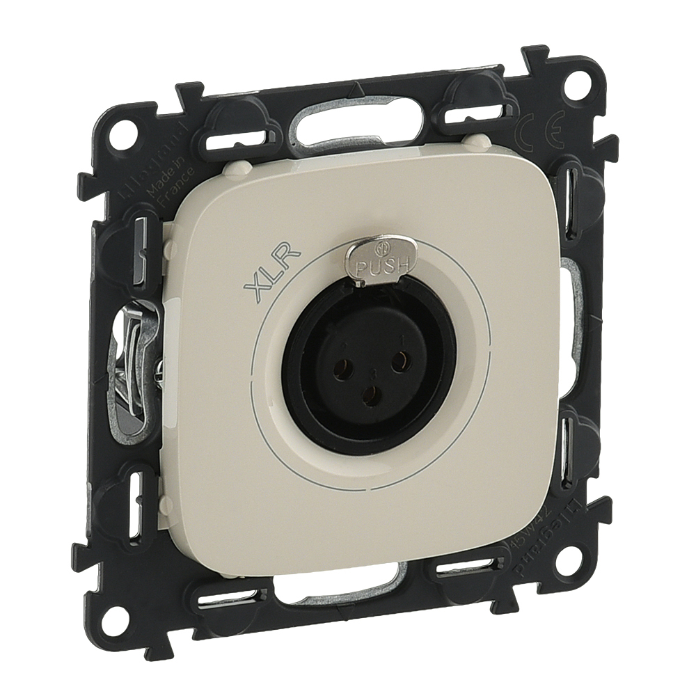 Legrand Valena ALLURE Сл.кость Аудиорозетка с 3-контактным гнездом XLR (с лицевой панелью)